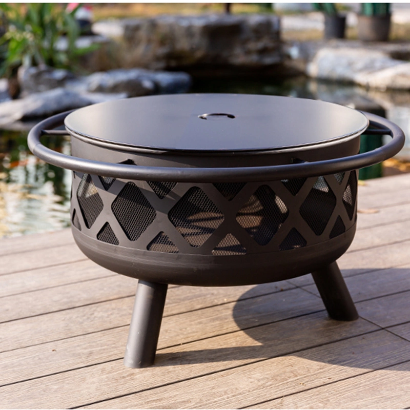 Outdoor Fire Pit Barbeque Wood Burning Fireplace Garden Decor